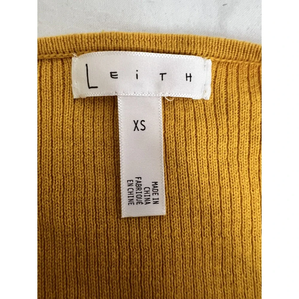 Leith Sweater Womens XS Ribbed Wrap Front Long Sleeve Pullover Top‎